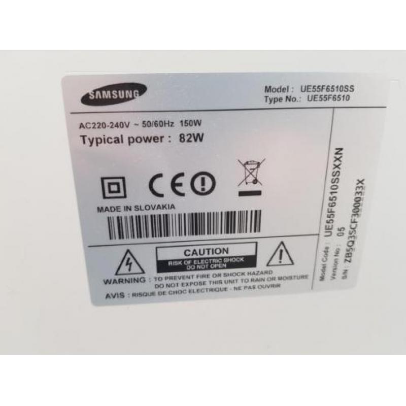 samsung 55inch smart tv/3d met barsten in het scherm
