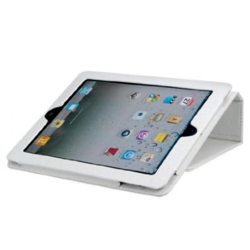 Witte Croco Krokodil iPad 2, 3 en 4 Hoes Case Cover
