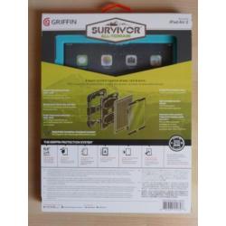 Griffin Survivor Apple iPad 2017-2018 hoes zwart-licht blauw