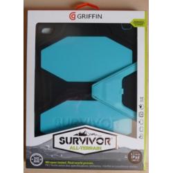 Griffin Survivor Apple iPad 2017-2018 hoes zwart-licht blauw