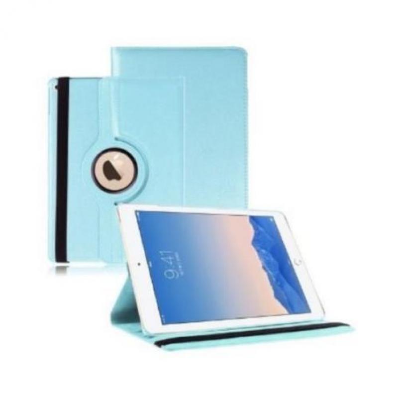 iPad 2017 5e generatie lederen hoes hoesje 360 graden oranje