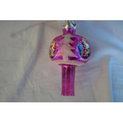 Mooie oude antieke roze kerst piek met meerdere kleuren