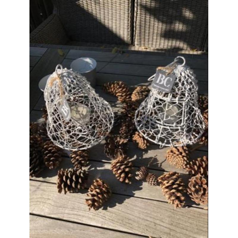 Bastion collections RVs kerst klok windlichten nieuw 2 st