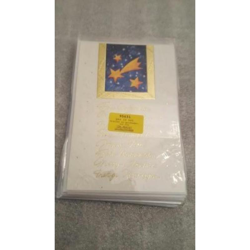 Kerstkaarten x 10 stuks met envelop.pen