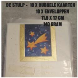 Kerstkaarten x 10 stuks met envelop.pen