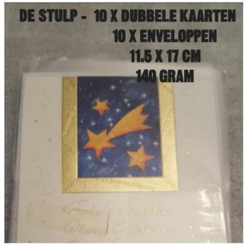 Kerstkaarten x 10 stuks met envelop.pen