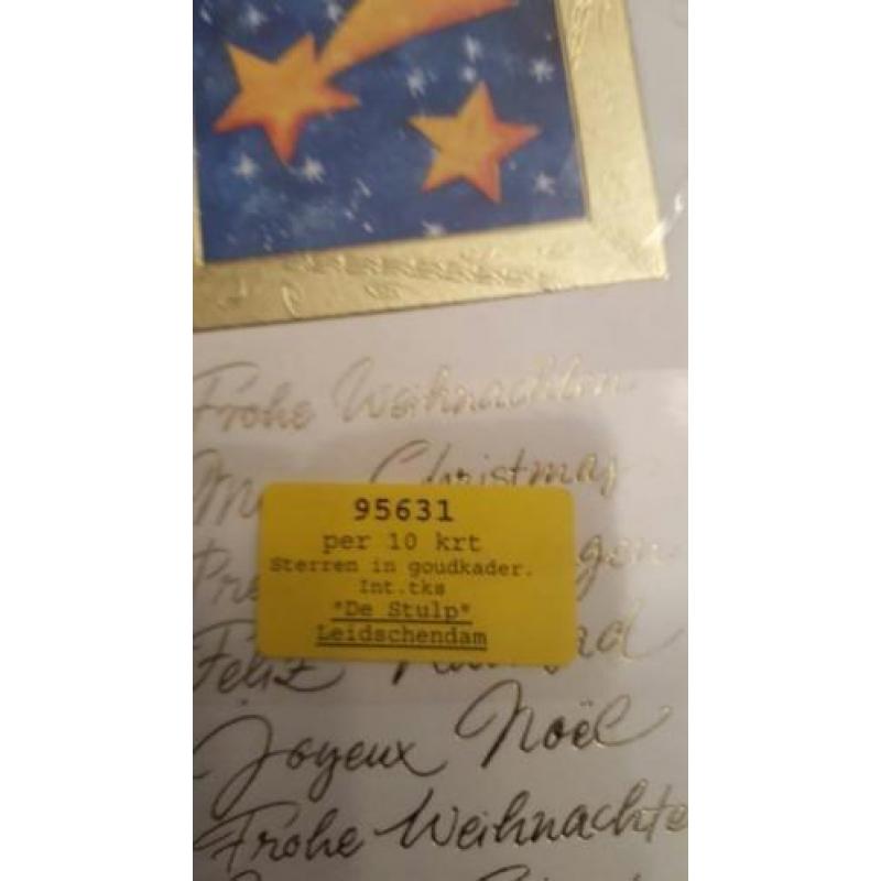 Kerstkaarten x 10 stuks met envelop.pen
