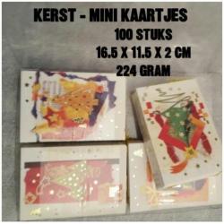 Kerst - mini kaartjes x 100 stuks