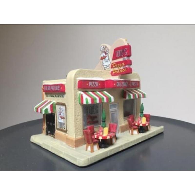 Lemax Village Collection Tonys Pizza Palace Kersthuisje