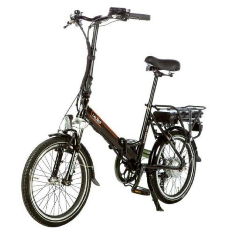 Shinga lacros Scamper S200 elektrische vouwfiets zwart