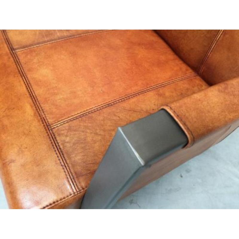 Industriële Fauteuil Como echt Leder Staffelkorting!