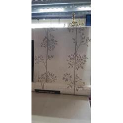 Behang bomen nieuw wit zilver glitter