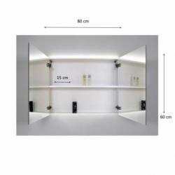 Spiegelkast Sanicare Qlassics Ambiance 80 cm 2 Deuren Ant...