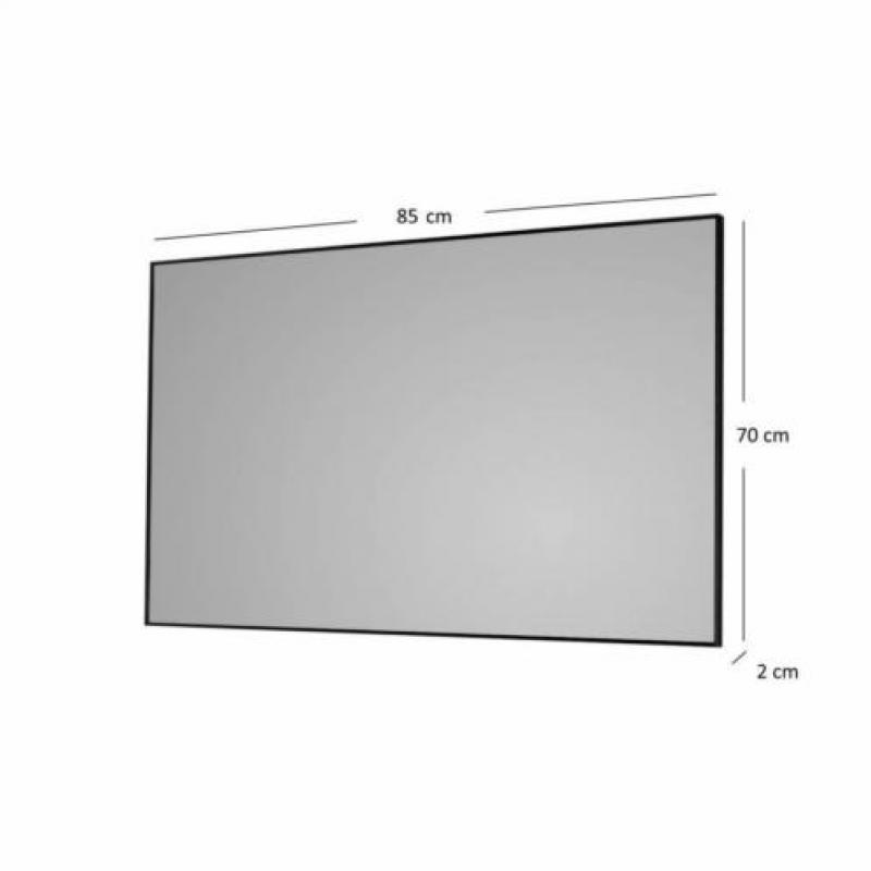 Badkamerspiegel Sanicare Q-Mirrors 85x70x2cm Zwart