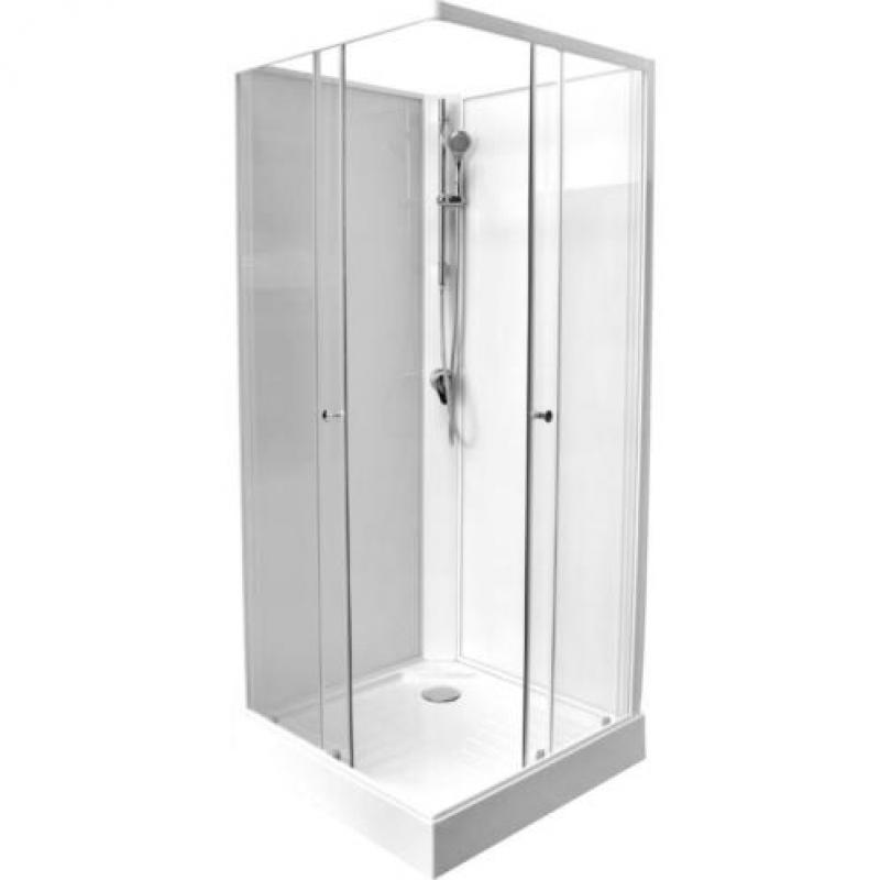 Douchecabine 80x80 - x, complete, hoekinstap, ifix, met