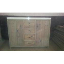 Steigerhouten badkamermeubel wastafelkast steigerhout Sheryl