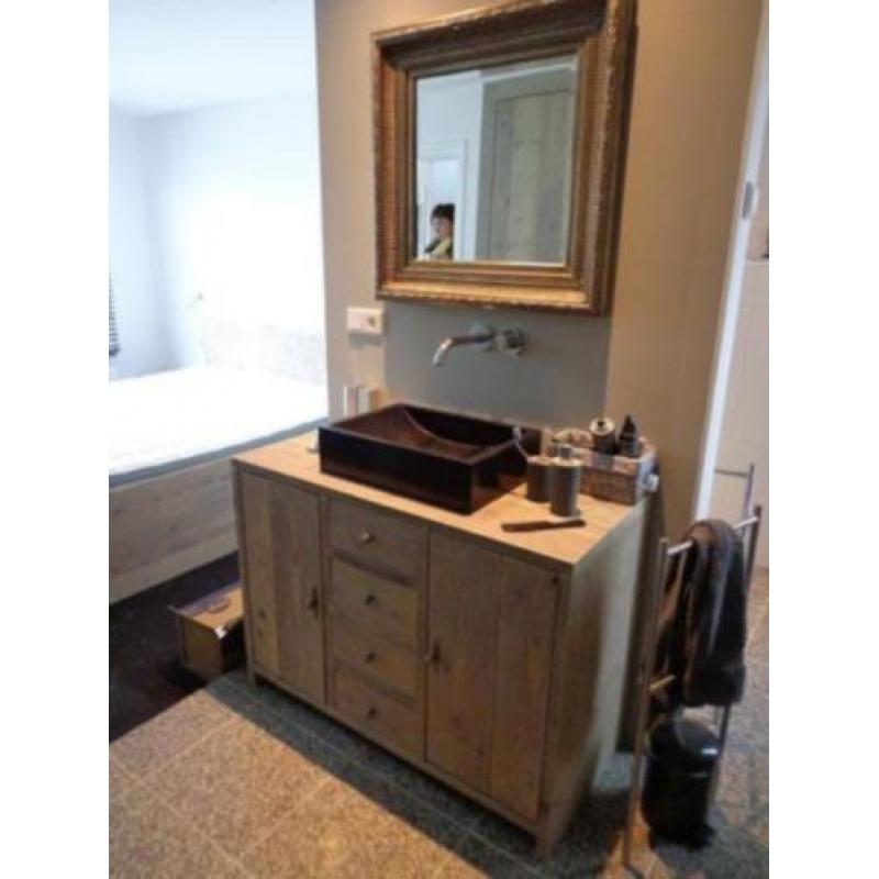 Steigerhouten badkamermeubel wastafelkast steigerhout Sheryl