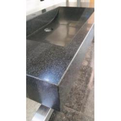 Volledig massief granieten wastafel