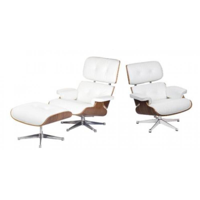 Eames Lounge Chair XL + Hocker -> UNIEK GROTER FORMAAT CHAIR