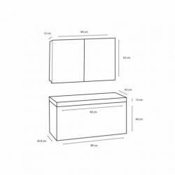 Badmeubelset Differnz The Collection 80x43x61 cm Wit/Wit ...