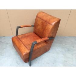 Industriële Fauteuil Como echt Leder Staffelkorting!