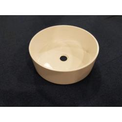 Tortu opzet wastafel 37x13cm 1cm dik glans wit