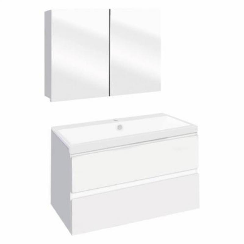Badmeubelset Differnz The Collection 80x43x61 cm Wit/Wit ...