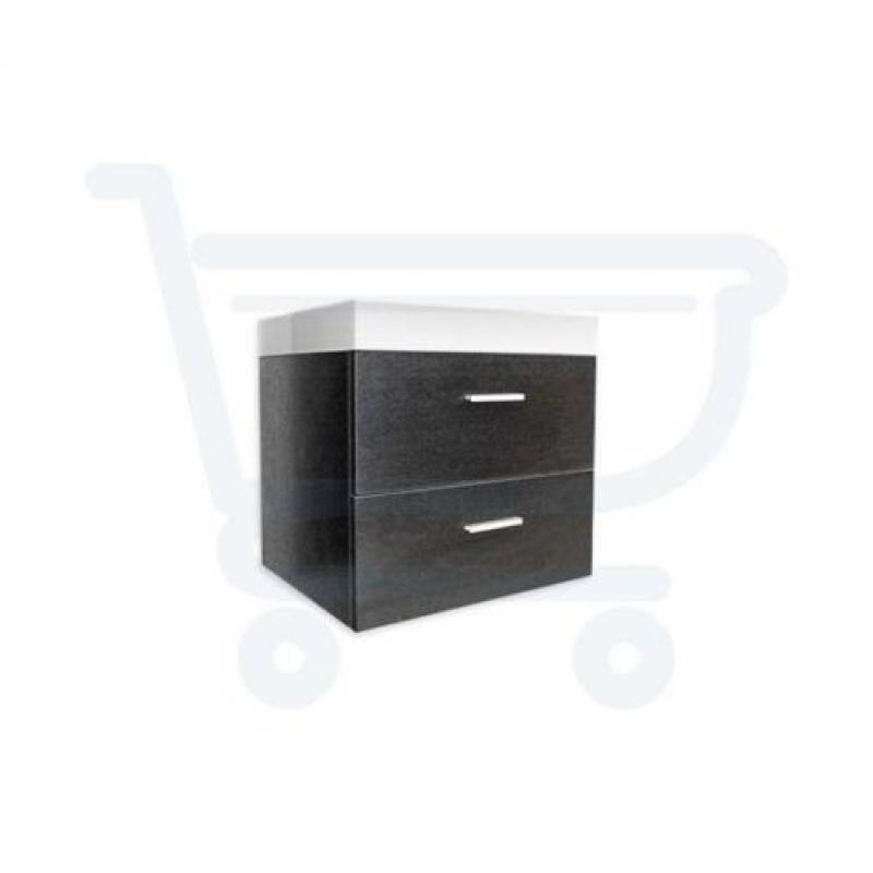 Saniclass Ancona badmeubel met spiegel 58x47cm black diamond