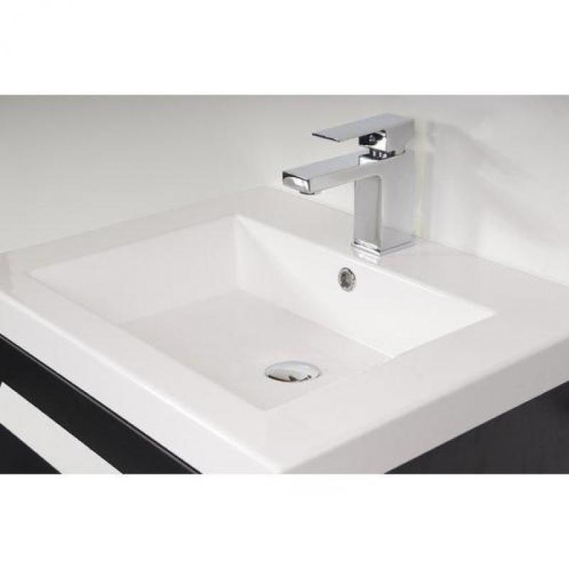 Saniclass Foggia badmeubel 60x45.5cm 0 kraangaten black wood