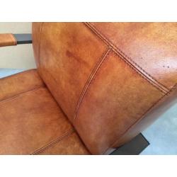 Industriële Fauteuil Como echt Leder Staffelkorting!