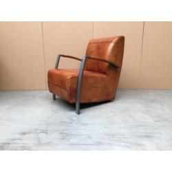 Industriële Fauteuil Como echt Leder Staffelkorting!