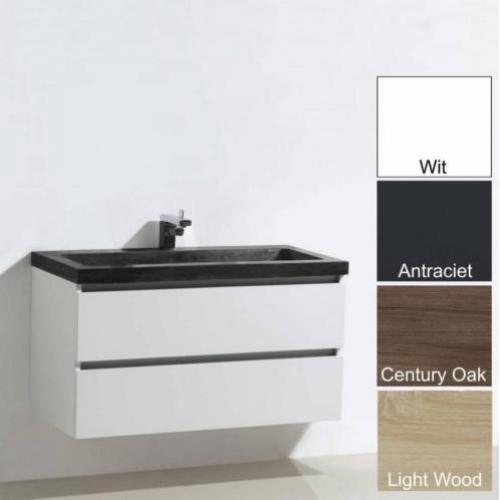Badmeubel Trend Stone 80cm 2 Laden (In 4 kleuren verkrijg...
