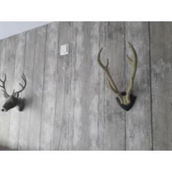 1 rol hout bruin vliesbehang