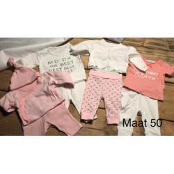 Kleding meisje mt 50 t/m 68
