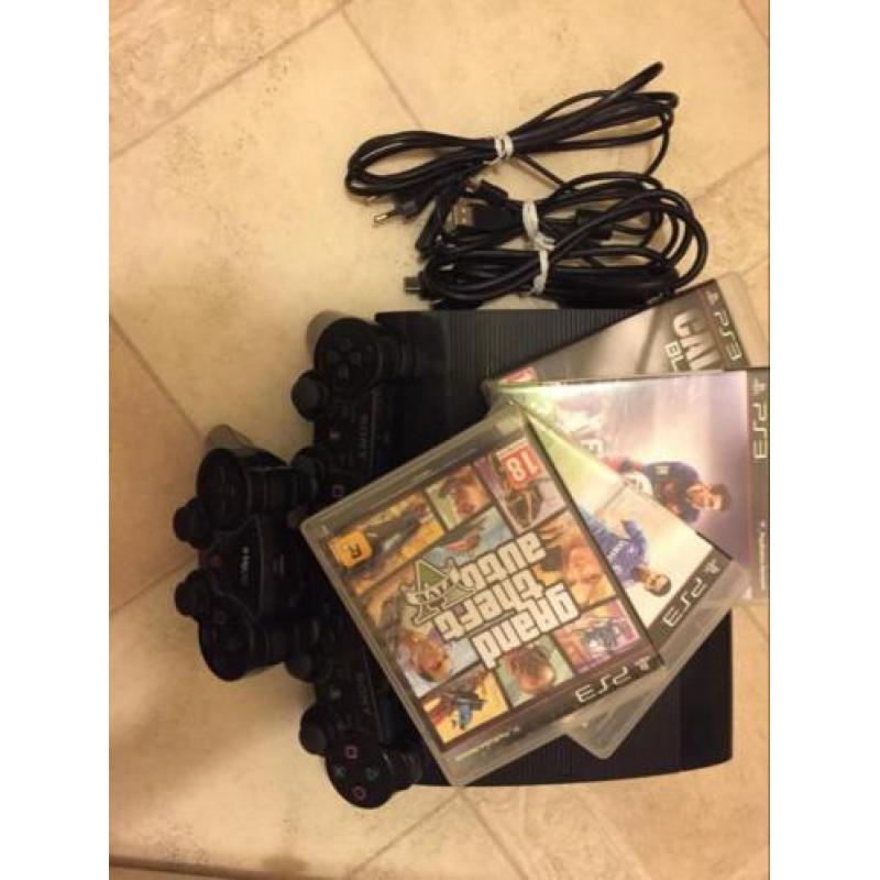 Ps3 slim+games+controllers