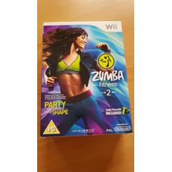 Zumba Fitness 2 + Boekje Band Wii Spel Game FitnessBelt Belt
