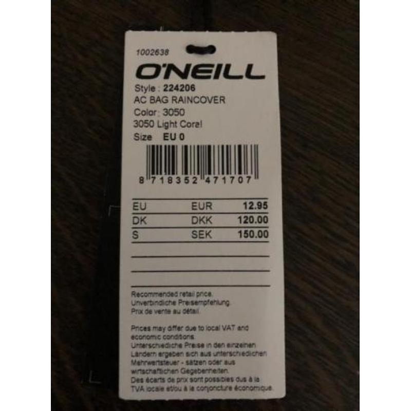 O’Neill raincover bag regenhoes rugtas