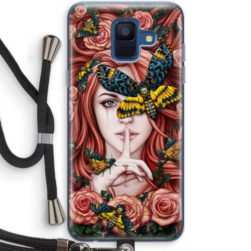 Lady Moth: Samsung Galaxy A6 (2018) Transparant Hoesje met koord